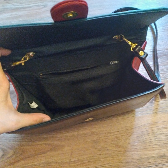 Faux leather multicolored crossbody bag - Picture 6 of 7